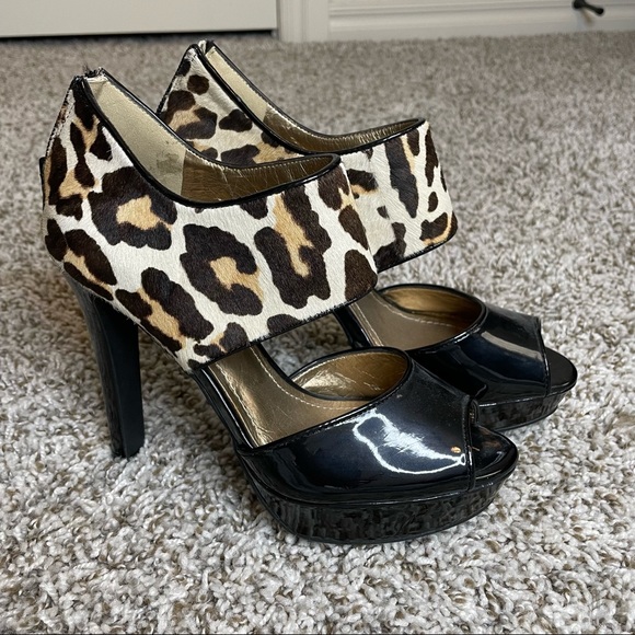 Leopard Print 5 inch Heels - Picture 2 of 7